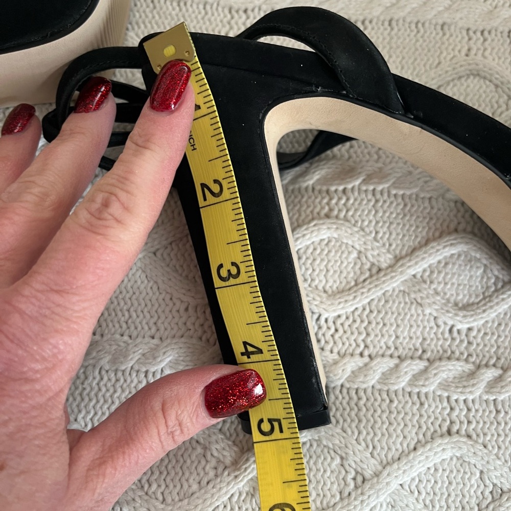 Steve Madden Black Suede Women's 5 inch  Heels Adjustable Ankle Sz 9 - Picture 4 of 16